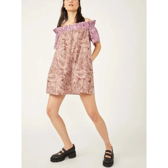 🎉LAST CHANCE🎉 NWT Free People Sophie Printed Dress / Light Combo - Picture 5 of 7